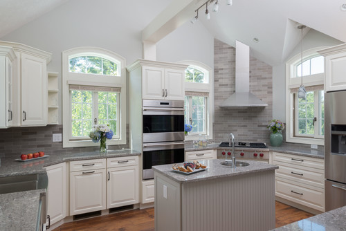 Gray And White Quartz Countertop Different Shades Home Remodel Gray White Kitchen Design Ideas